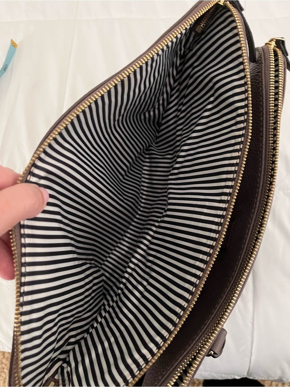 Kate Spade brown pebbled leather handbag - Picture 10 of 15